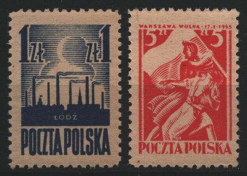 Polen 1945 - Mi-Nr. 391-392 ** - MNH - Befreiung