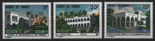 Komoren 1973 - Mi-Nr. 156-158 ** - MNH - Staatliche Gebäude