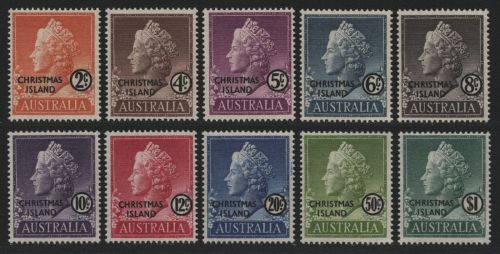 Weihnachtsinsel 1958 - Mi-Nr. 1-10 ** - MNH - Queen Elizabeth II (I)