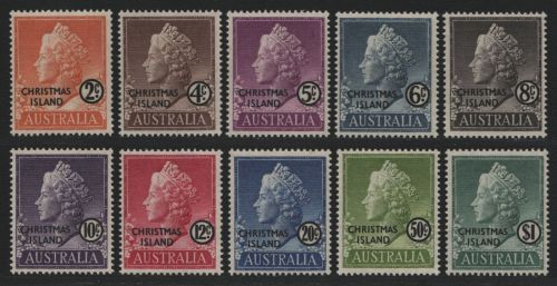 Weihnachtsinsel 1958 - Mi-Nr. 1-10 ** - MNH - Queen Elizabeth II (II)