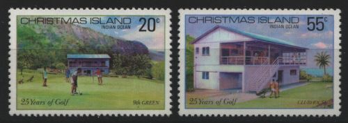Weihnachtsinsel 1980 - Mi-Nr. 122-123 ** - MNH - 25 Jahre Golf Club