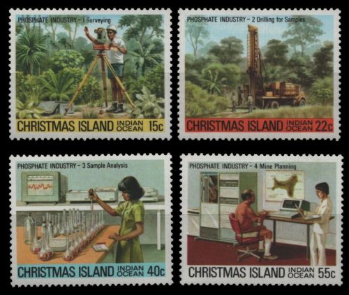 Weihnachtsinsel 1980 - Mi-Nr. 124-127 ** - MNH - Phosphatabbau