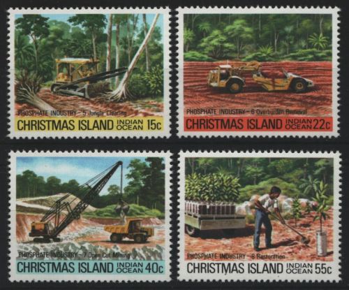 Weihnachtsinsel 1980 - Mi-Nr. 128-131 ** - MNH - Phosphatabbau