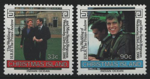 Weihnachtsinsel 1986 - Mi-Nr. 224-225 ** - MNH - Hochzeit Prinz Andrew