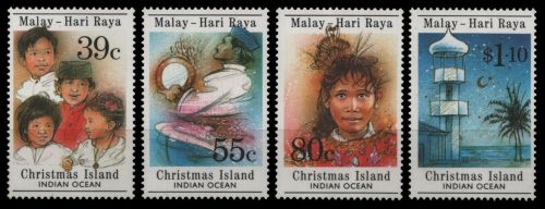 Weihnachtsinsel 1989 - Mi-Nr. 278-281 ** - MNH - Hari-Raya Fest