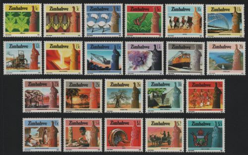 Simbabwe 1985 - Mi-Nr. 309-330 ** - MNH - Freimarken / Definitives (I)