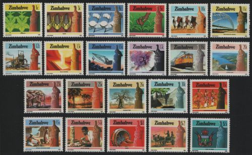 Simbabwe 1985 - Mi-Nr. 309-330 ** - MNH - Freimarken / Definitives (II)