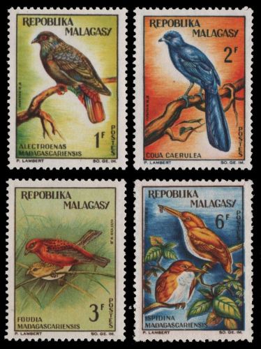 Madagaskar 1963 - Mi-Nr. 495-498 ** - MNH - Vögel / Birds
