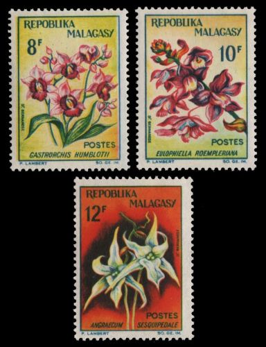 Madagaskar 1963 - Mi-Nr. 504-506 ** - MNH - Orchideen / Orchids