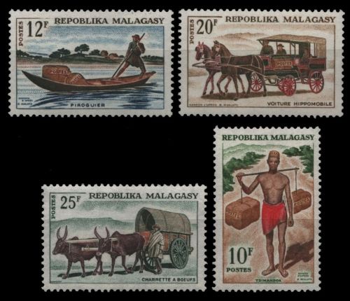 Madagaskar 1965 - Mi-Nr. 540-543 ** - MNH - Transport