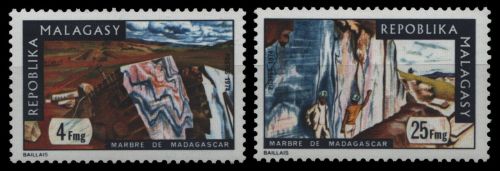 Madagaskar 1974 - Mi-Nr. 721-722 ** - MNH - Marmorbrüche
