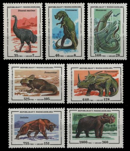 Madagaskar 1994 - Mi-Nr. 1675-1681 ** - MNH - Prähistorische Tiere