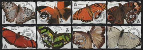 Turks- & Caicos 1991 - Mi-Nr. 979-986 ** - MNH - Schmetterlinge / Butterflies