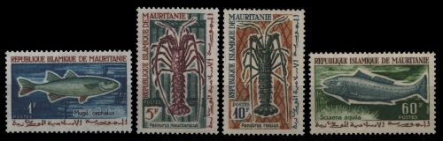 Mauretanien 1964 - Mi-Nr. 236-239 ** - MNH - Meerestiere / Marine life