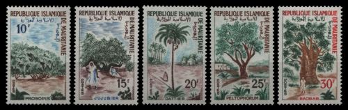 Mauretanien 1967 - Mi-Nr. 308-312 ** - MNH - Bäume / Trees