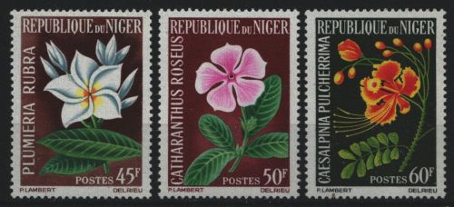 Niger 1965 - Mi-Nr. 91-93 ** - MNH - Blumen / Flowers