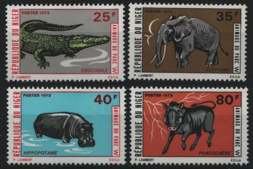 Niger 1973 - Mi-Nr. 383-386 ** - MNH - Wildtiere / Wild animals