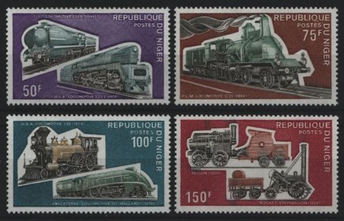 Niger 1974 - Mi-Nr. 426-429 ** - MNH - Lokomotiven / Locomotives