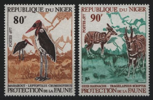 Niger 1977 - Mi-Nr. 571-572 ** - MNH - Wildtiere / Wild animals