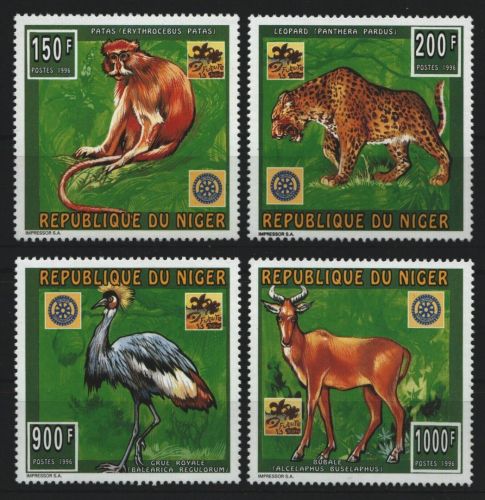Niger 1996 - Mi-Nr. 1181-1184 ** - MNH - Wildtiere / Wild animals - Rotary
