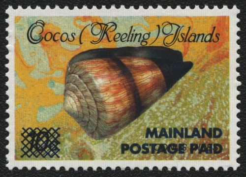 Kokos-Inseln 1990 - Mi-Nr. 240 II ** - MNH - Meeresschnecken / Marine snails
