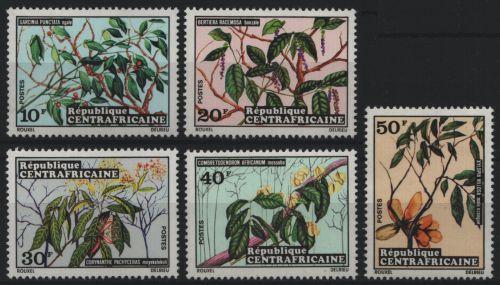 Zentralafrikanische Rep. 1973 - Mi-Nr. 312-316 ** - MNH - Flora