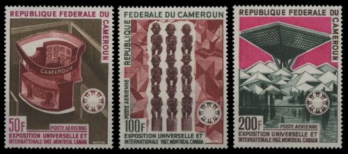 Kamerun 1967 - Mi-Nr. 525-527 ** - MNH - EXPO Montreal