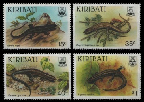 Kiribati 1987 - Mi-Nr. 493-496 ** - MNH - Reptilien / Reptiles