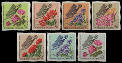 Togo 1966 - Mi-Nr. 500-506 A ** - MNH - Blumen / Flowers