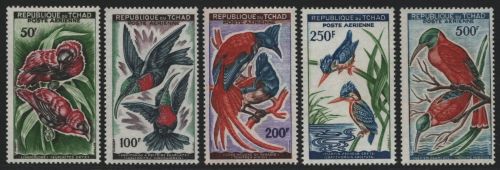 Tschad 1961 - Mi-Nr. 82-86 ** - MNH - Vögel / Birds (V)