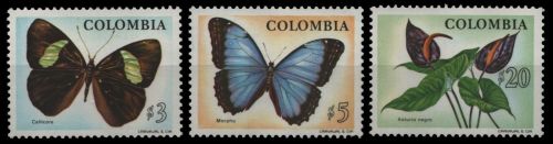 Kolumbien 1976 - Mi-Nr. 1311-1313 ** - MNH - Fauna & Flora