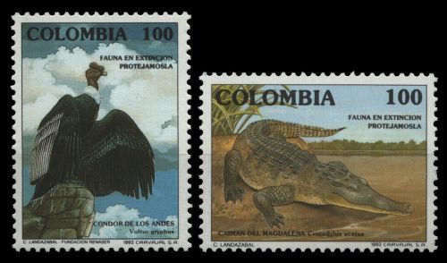 Kolumbien 1992 - Mi-Nr. 1869-1870 ** - MNH - Wildtiere / Wild animals