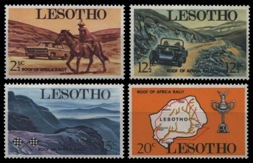 Lesotho 1969 - Mi-Nr. 71-74 ** - MNH - Auto Rallye