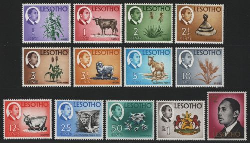 Lesotho 1969 - Mi-Nr. 47-59 ** - MNH - mit WZ - Freimarken / Definitives