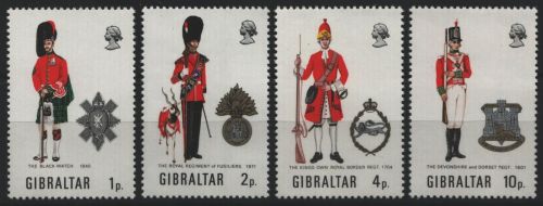 Gibraltar 1971 - Mi-Nr. 279-282 ** - MNH - Militäruniformen (III)