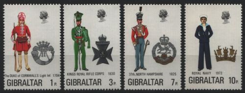 Gibraltar 1972 - Mi-Nr. 289-292 ** - MNH - Militäruniformen (IV)