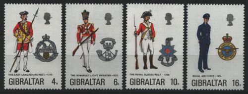 Gibraltar 1974 - Mi-Nr. 313-316 ** - MNH - Militäruniformen (VI)