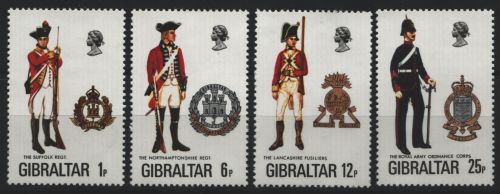 Gibraltar 1975 - Mi-Nr. 338-341 ** - MNH - Militäruniformen (VIII)