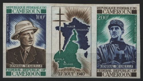 Kamerun 1970 - Mi-Nr. 620-621 ** - MNH - ungez / imp - Charles de Gaulle