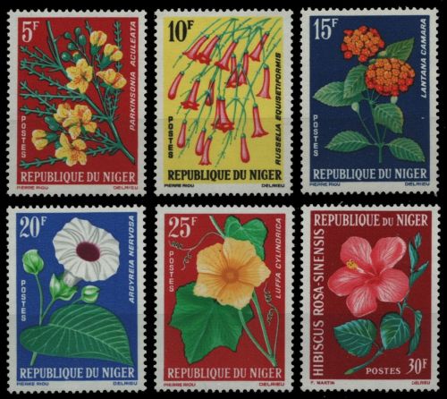 Niger 1964 - Mi-Nr. 61-66 ** - MNH - Blumen / Flowers