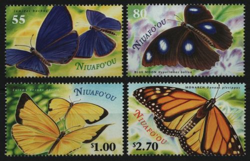Niuafo'ou-Insel 2000 - Mi-Nr. 367-370 ** - MNH - Schmetterling / Butterflies
