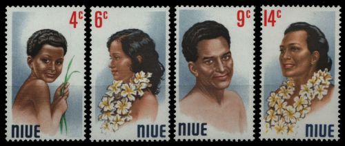 Niue 1971 - Mi-Nr. 120-123 ** - MNH - Porträts Einheimischer