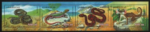 Aserbaidschan 2000 - Mi-Nr. 484-487 ** - MNH - Reptilien / Reptiles