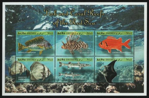 Eritrea 2000 - Mi-Nr. 212-217 ** - MNH - Fische / Fish