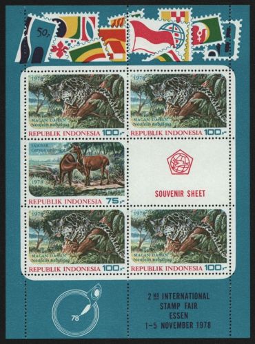 Indonesien 1978 - Mi-Nr. Block 27 ** - MNH - Wildtiere / Wild animals