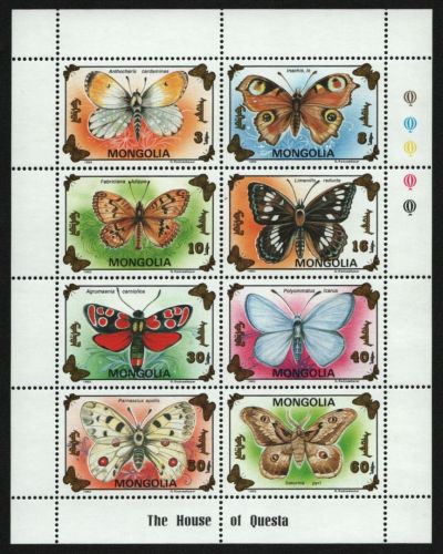 Mongolei 1993 - Mi-Nr. 2455-2462 ** - MNH - Schmetterlinge / Butterflies