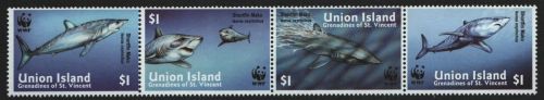 St. Vincent - Union Island 2002 - Mi-Nr. 269-272 ** - MNH - Haie / Sharks