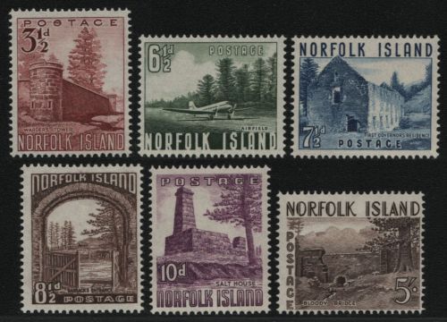 Norfolk-Insel 1953 - Mi-Nr. 15-20 ** - MNH - Freimarken / Definitives (I)