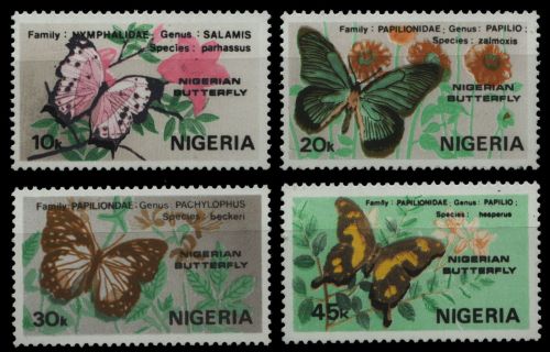 Nigeria 1982 - Mi-Nr. 400-403 ** - MNH - Schmetterlinge / Butterflies