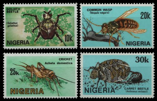 Nigeria 1986 - Mi-Nr. 489-492 ** - MNH - Insekten / Insects